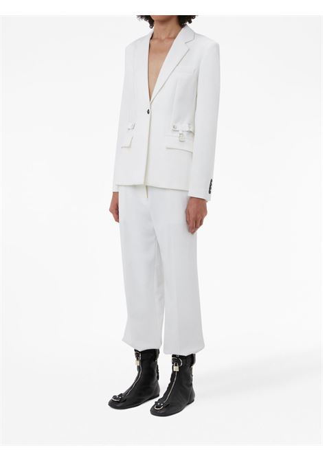 White notched-lapels button-fastening blazer - women JW ANDERSON | JK0255PG0865001